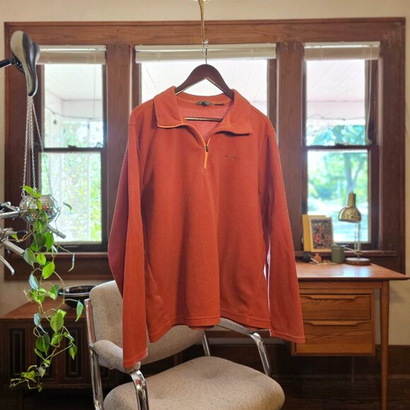 Orange Eddie Bauer Quarter-Zip - Picture 2 of 6